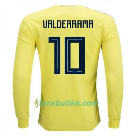 Fotball-VM 2018 Colombia drakt Valderrama 10 Hjemmetrøye Langermet